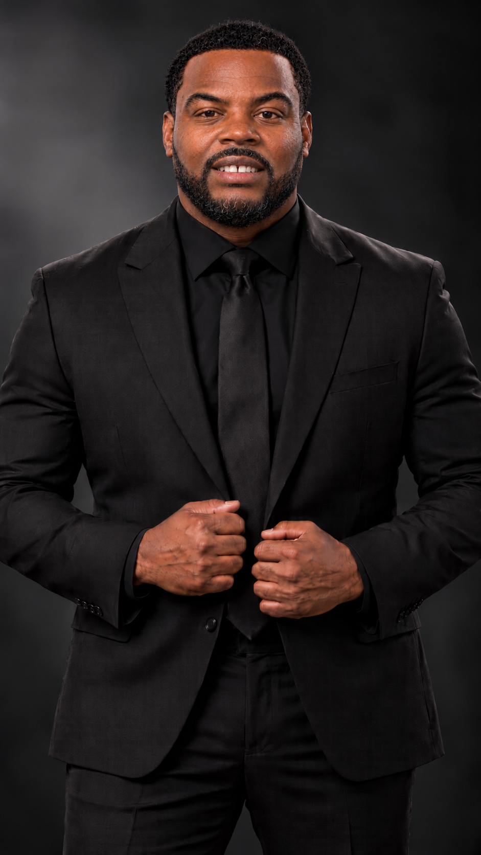Sharp Beard, Timeless Black Suit